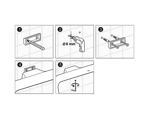 Полотенцедержатель WasserKRAFT Wiese K-8940 двойной Оружейная сталь