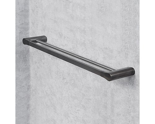 Полотенцедержатель WasserKRAFT Wiese K-8940 двойной Оружейная сталь