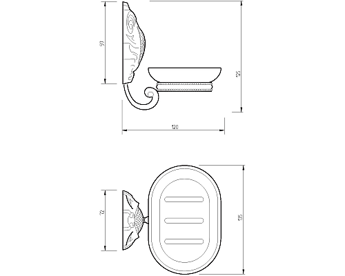 Мыльница Migliore Cleopatra 16679 Золото