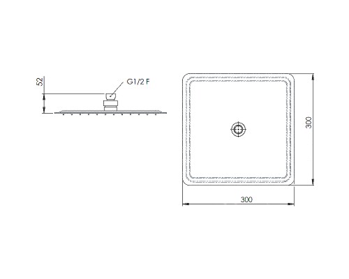 Верхний душ Remer 357UFD30X Хром