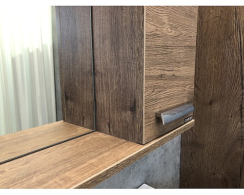 Зеркало со шкафом Comforty Марио 75 00-00004159 с подсветкой Дуб темный