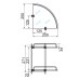 Полка угловая двойная Veragio Gifortes 26х26xH30 стекло матовое, бронза