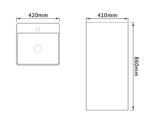 Раковина SantiLine 42 SL-4005MB Черная матовая