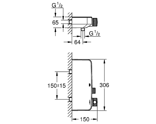 Термостат Grohe для ванны 34718000