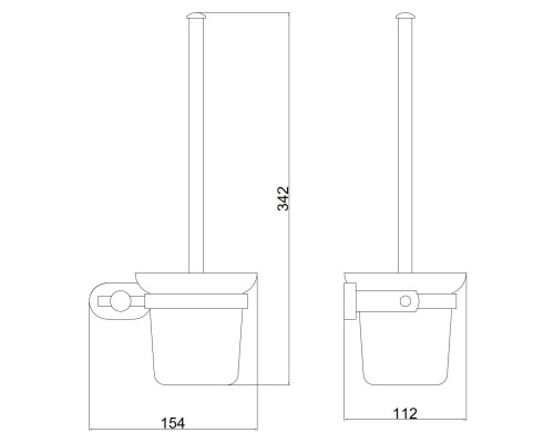 Ершик для унитаза Belz B901 B90110 Черный матовый