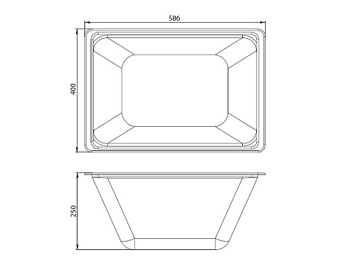 Контейнер AM.PM Gem W90A-070-070W-C 586 мм