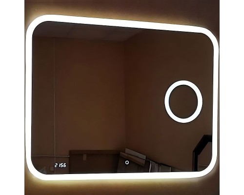 Зеркало Relisan Constance 1200х800 Гл000024356 с подсветкой с сенсорным выключателем, увеличением и часами