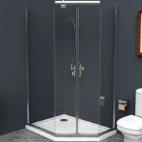 Душевой уголок BelBagno Uno 100х80 UNO-195-PH-2-100/80-C-Cr Хром