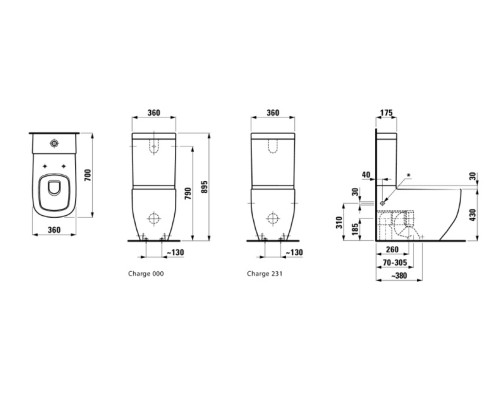 Чаша Laufen Palomba 8.2480.6.000.000.1