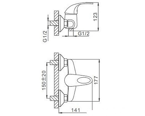 Смеситель для душа Frap H03 F2003 Хром