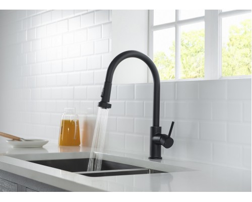 Смеситель для кухни с выдвижной лейкой Timo Saona 2316/03FL черный