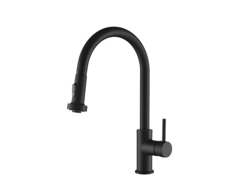 Смеситель для кухни с выдвижной лейкой Timo Saona 2316/03FL черный