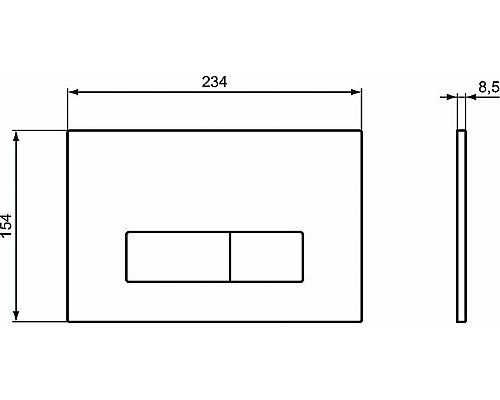 Клавиша смыва Ideal Standard Oleas M2 R0121A6 Черная