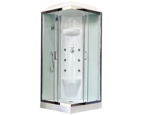 Душевая кабина Royal Bath HP 80х80 с гидромассажем задняя стенка Белая