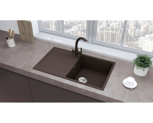 Кухонная мойка Ulgran Quartz Prima 850-06 трюфель
