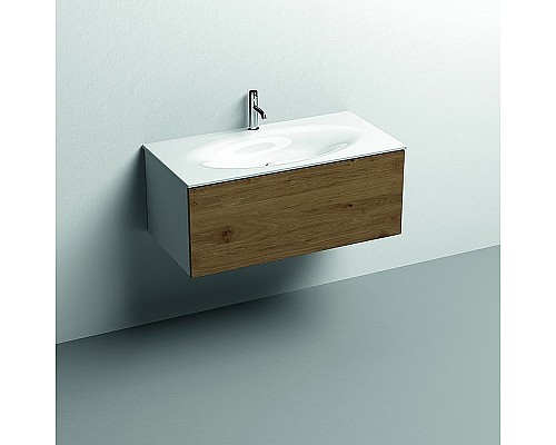 Тумба под раковину Kerasan Shape 101 9325K1 подвесная Дуб Белая