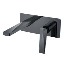 Смеситель для умывальника из стены Shine Gun Metall