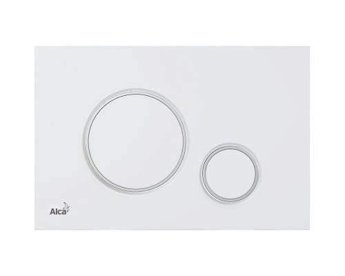 Клавиша смыва Alcaplast M776 Белая Хром глянец