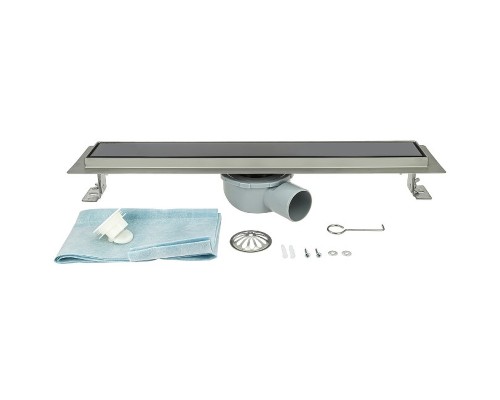 Душевой лоток ALMAes Laguna 100 LG100BL с Черной решеткой