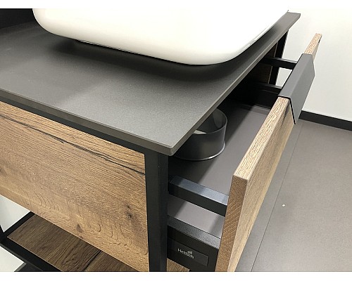 Тумба с раковиной Comforty Кельн 75 00004149065 подвесная Дуб темный