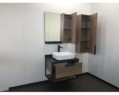 Тумба с раковиной Comforty Кельн 75 00004149065 подвесная Дуб темный