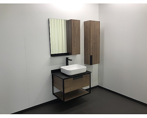 Тумба с раковиной Comforty Кельн 75 00004149065 подвесная Дуб темный
