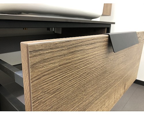 Тумба с раковиной Comforty Кельн 75 00004149065 подвесная Дуб темный