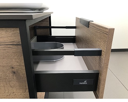 Тумба с раковиной Comforty Кельн 75 00004149065 подвесная Дуб темный