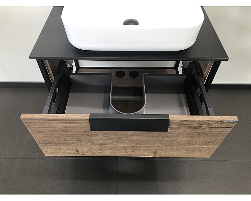 Тумба с раковиной Comforty Кельн 75 00004149065 подвесная Дуб темный