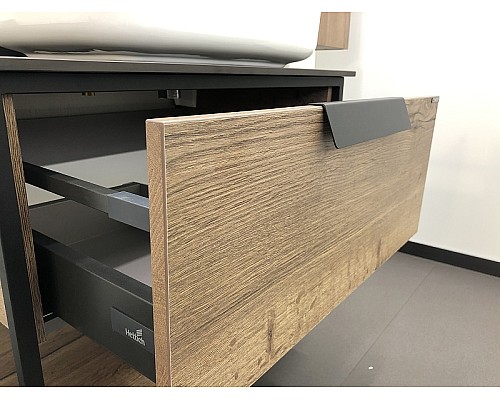 Тумба с раковиной Comforty Кельн 75 00004149065 подвесная Дуб темный