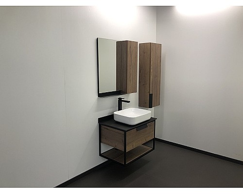 Тумба с раковиной Comforty Кельн 75 00004149065 подвесная Дуб темный