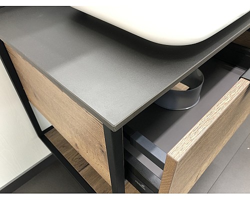 Тумба с раковиной Comforty Кельн 75 00004149065 подвесная Дуб темный