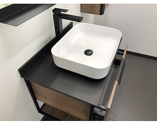 Тумба с раковиной Comforty Кельн 75 00004149065 подвесная Дуб темный