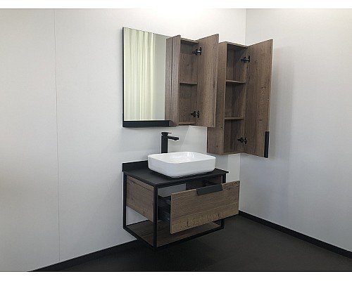 Тумба с раковиной Comforty Кельн 75 00004149065 подвесная Дуб темный