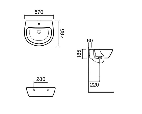 Раковина Sanitana Munigue 55 S10073017200000 Белая Раковина Sanitana Munigue 55 S10073017200000 Белая