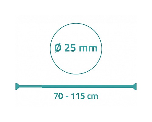 Карниз для ванны Ridder Wien 55111 Черный