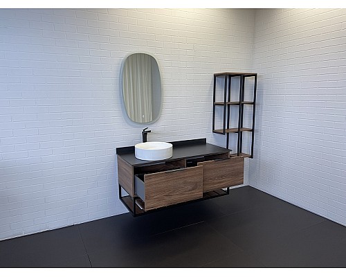 Тумба с раковиной Comforty Порто 120-1 00-00000828 подвесная Дуб темно-коричневый