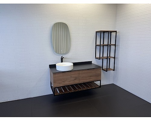 Тумба с раковиной Comforty Порто 120-1 00-00000828 подвесная Дуб темно-коричневый