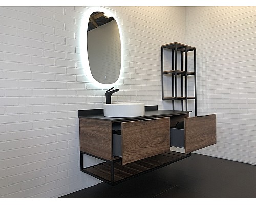 Тумба с раковиной Comforty Порто 120-1 00-00000828 подвесная Дуб темно-коричневый