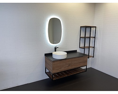 Тумба с раковиной Comforty Порто 120-1 00-00000828 подвесная Дуб темно-коричневый