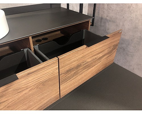 Тумба с раковиной Comforty Порто 120-1 00-00000828 подвесная Дуб темно-коричневый