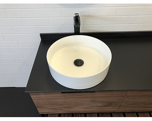 Тумба с раковиной Comforty Порто 120-1 00-00000828 подвесная Дуб темно-коричневый