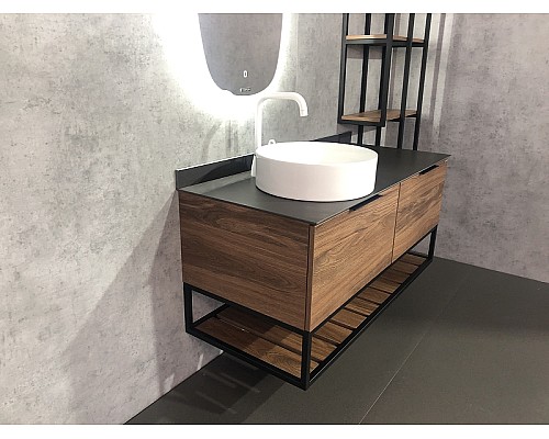 Тумба с раковиной Comforty Порто 120-1 00-00000828 подвесная Дуб темно-коричневый