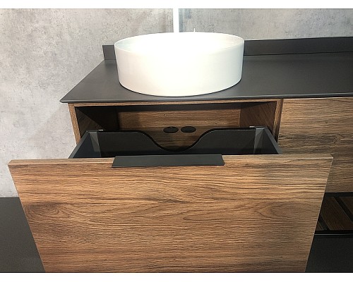 Тумба с раковиной Comforty Порто 120-1 00-00000828 подвесная Дуб темно-коричневый