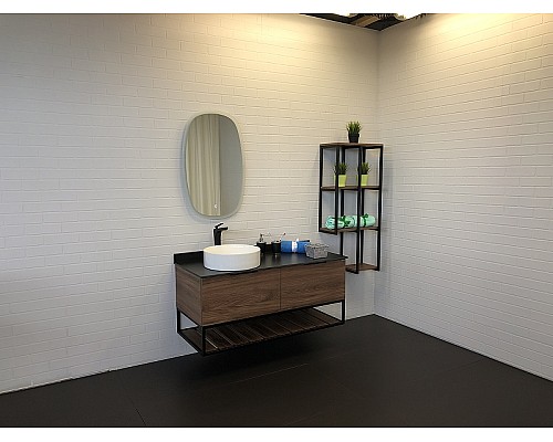 Тумба с раковиной Comforty Порто 120-1 00-00000828 подвесная Дуб темно-коричневый