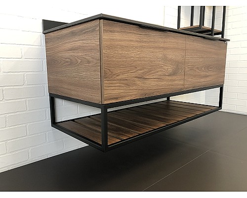 Тумба с раковиной Comforty Порто 120-1 00-00000828 подвесная Дуб темно-коричневый