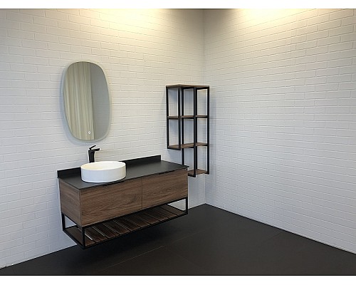 Тумба с раковиной Comforty Порто 120-1 00-00000828 подвесная Дуб темно-коричневый