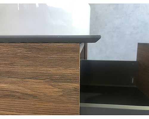 Тумба с раковиной Comforty Порто 120-1 00-00000828 подвесная Дуб темно-коричневый