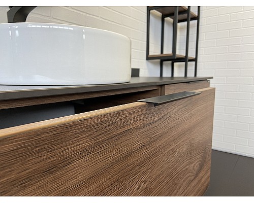 Тумба с раковиной Comforty Порто 120-1 00-00000828 подвесная Дуб темно-коричневый