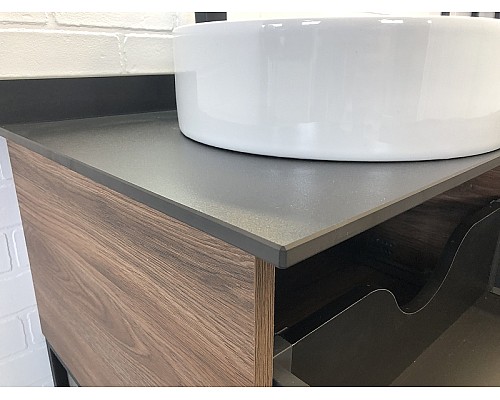 Тумба с раковиной Comforty Порто 120-1 00-00000828 подвесная Дуб темно-коричневый